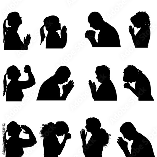 Vector silhouette of people.
