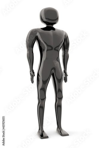 render man figure with hands isolated over a white background