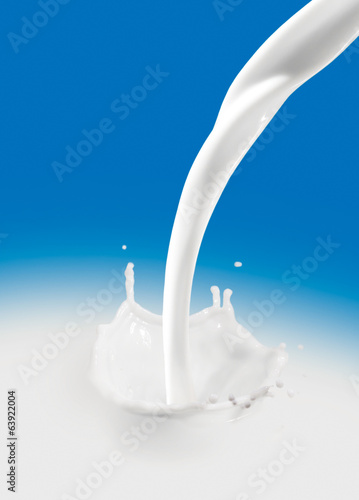 Pouring milk splash.