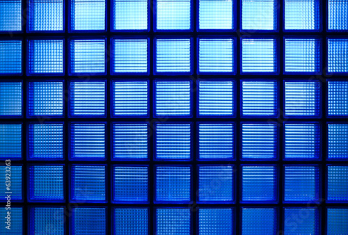 Light shining through blue glass