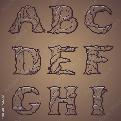 Halloween decorative alphabet - Tree & roots