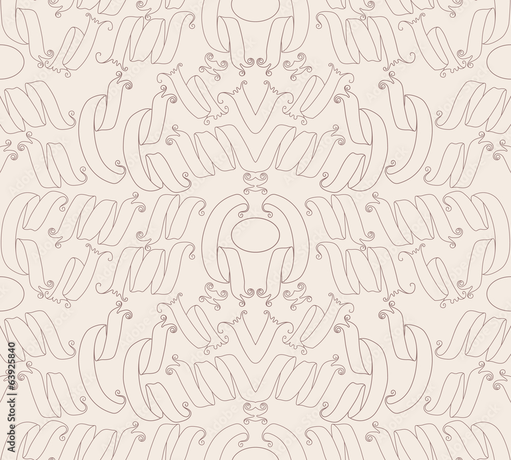 Seamless background with vintage ribbons.