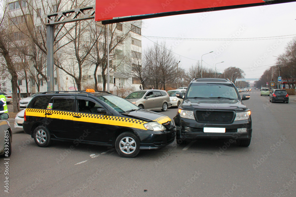 Naklejka premium Traffic accident
