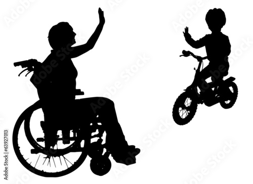 Vector silhouette of family.