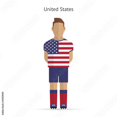 United States football player. Soccer uniform.