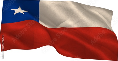 Digitally generated chile national flag