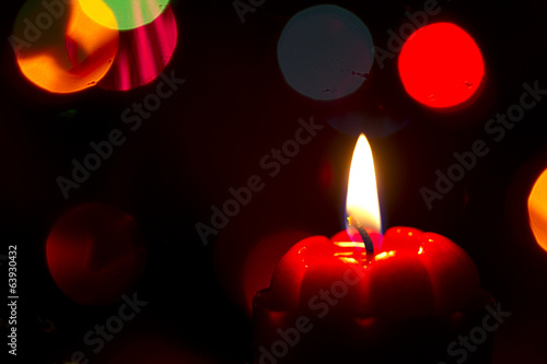 Red Lit Candle