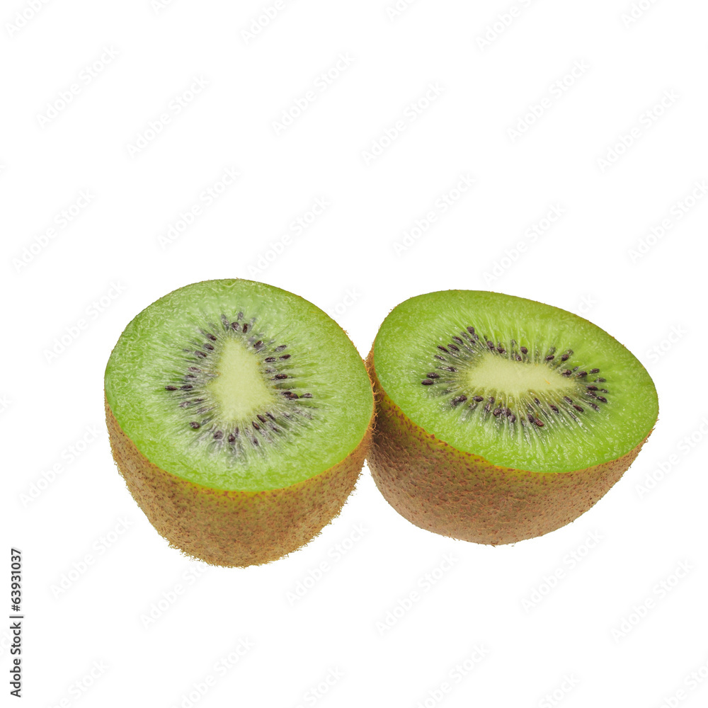 Sliced kiwi fruit