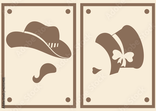 retro male and female sign