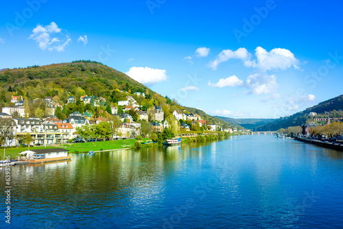 Foto view to old town of Heidelberg