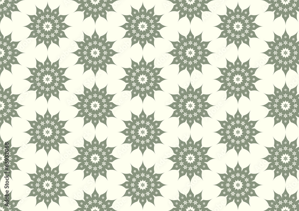 Retro Flower Pattern on Pastel Background