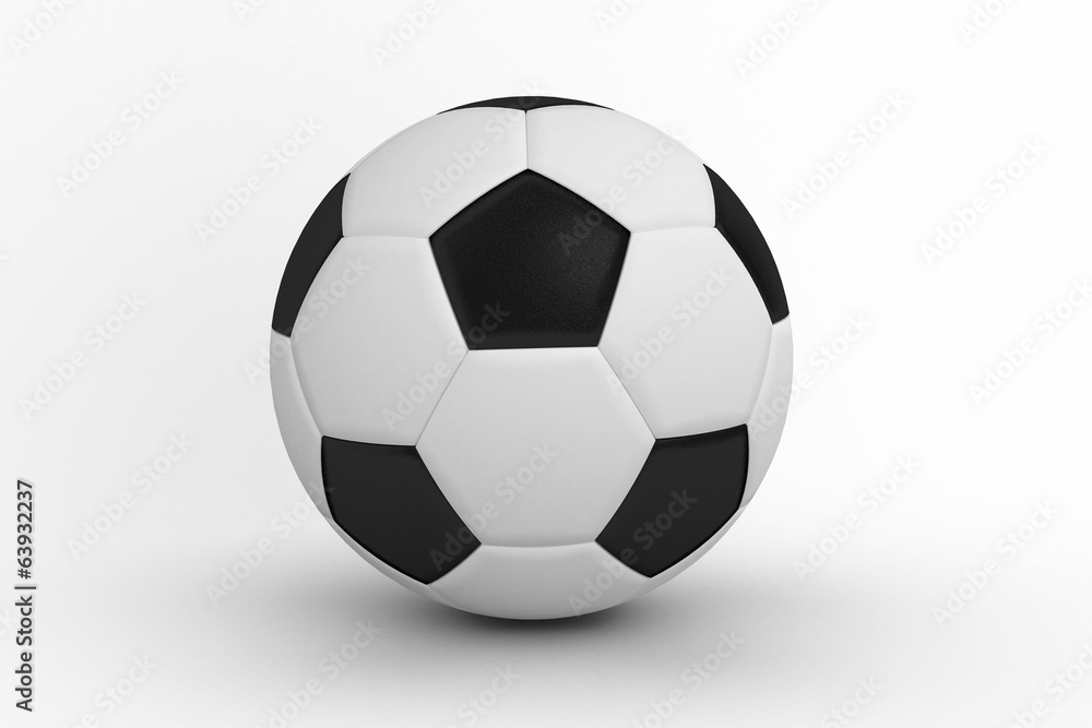 Black and white leather football Black and white leather football