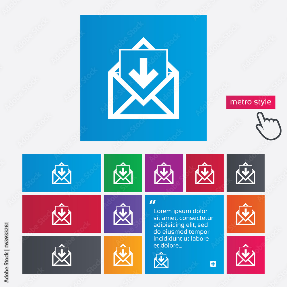 Mail icon. Envelope symbol. Inbox message sign. Mail icon. Envelope symbol. Inbox message sign.