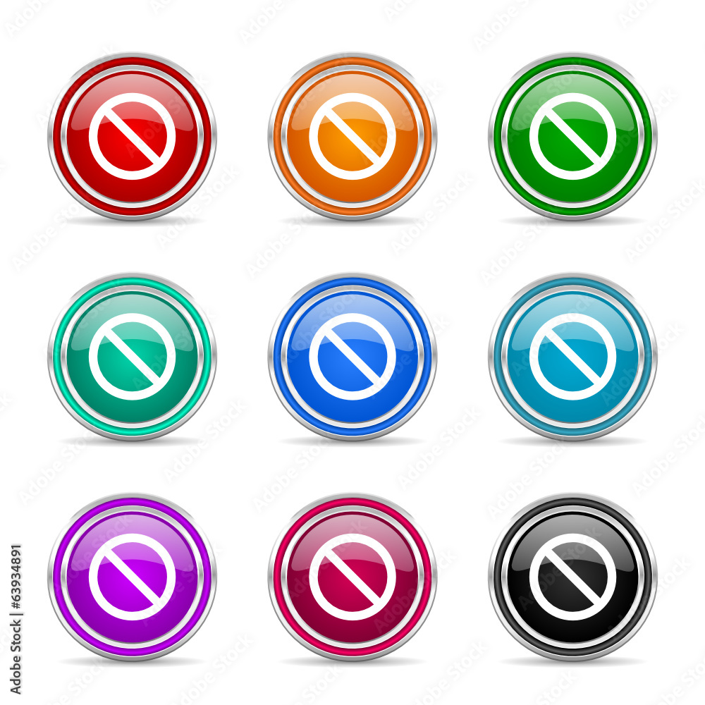 access denied icon vector set