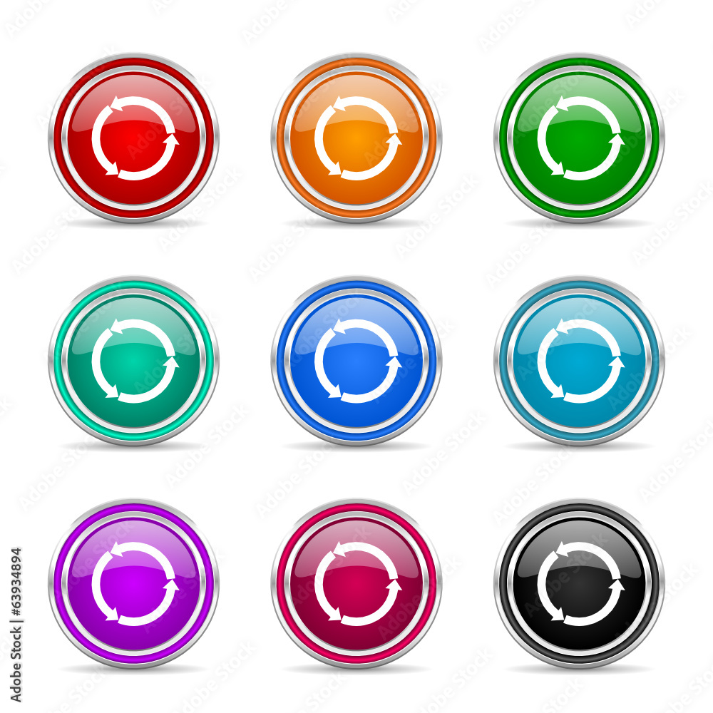 refresh icon vector set