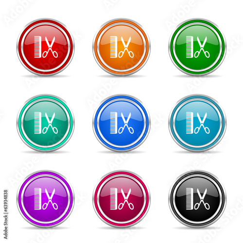 Free Download barber icon vector set - GFXLoad