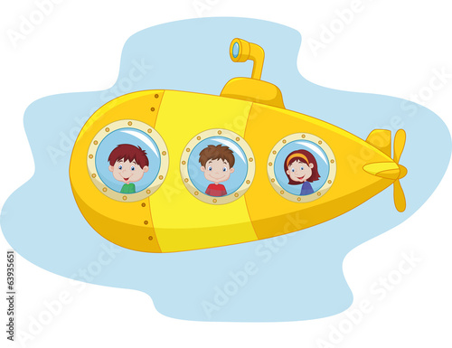 Cartoon yellow submarine