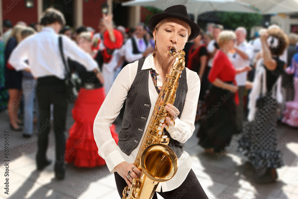 Fototapeta premium Saxophonist