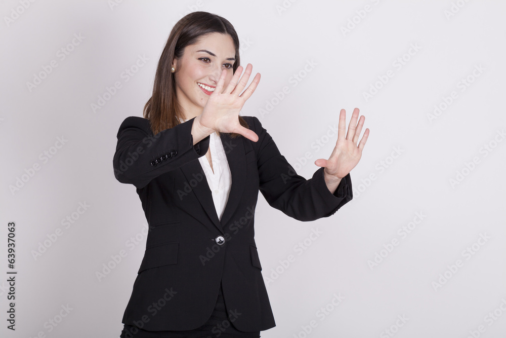 young woman with active expressions young woman with active expressions
