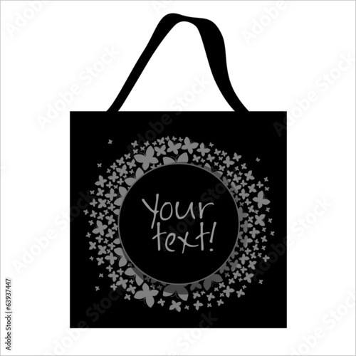 Shopping bag butterfly design photo