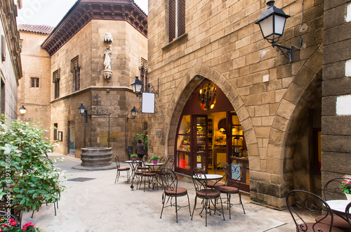 Poble Espanyol - traditional architectures in Barcelona, Spain #63937886