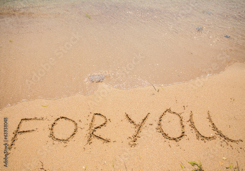 For you written in the sand