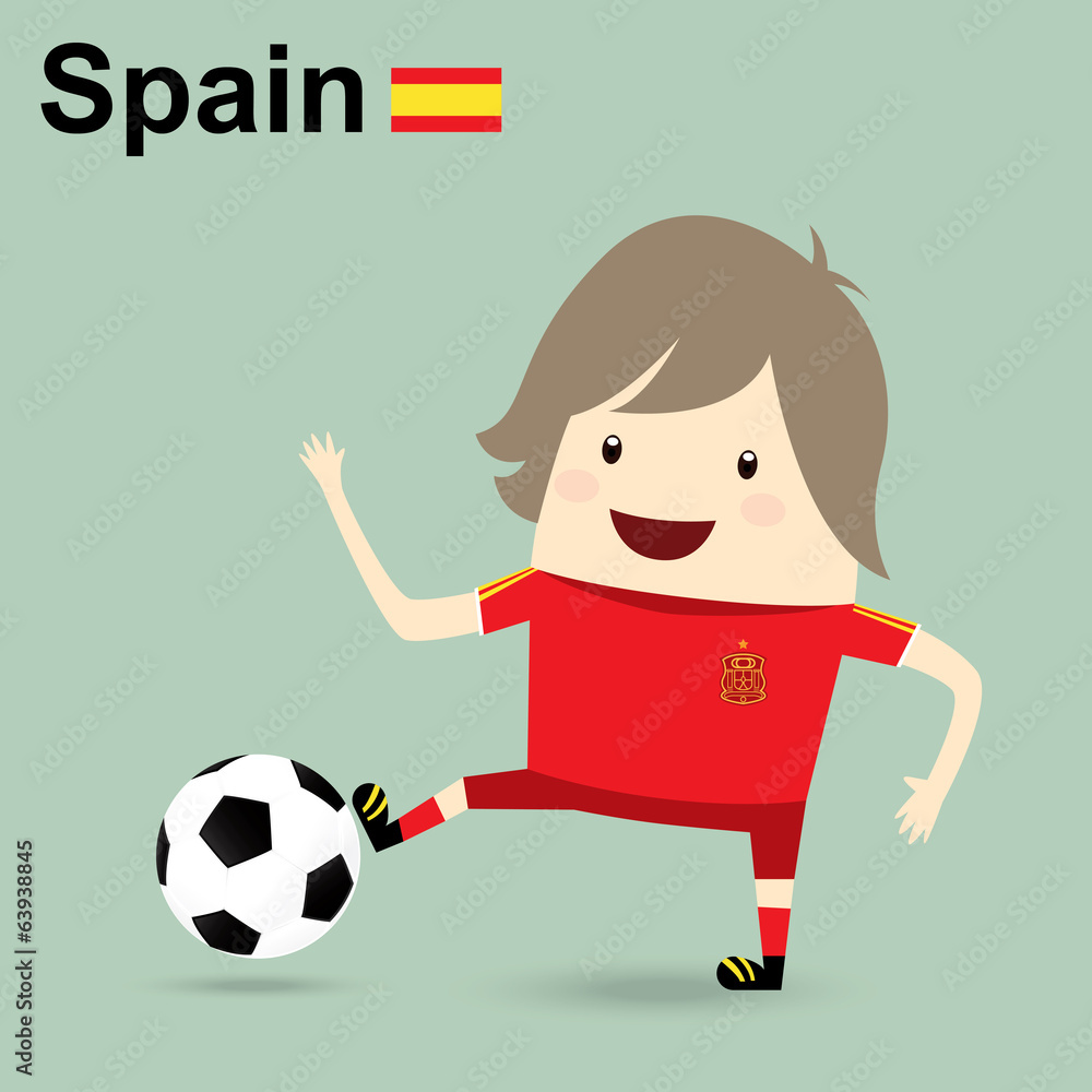 spain national football team, businessman happy is playing socce spain national football team, businessman happy is playing socce