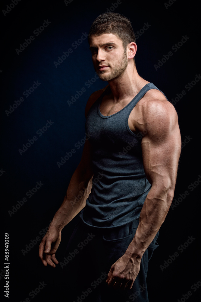 Fototapeta premium athletic young man portrait
