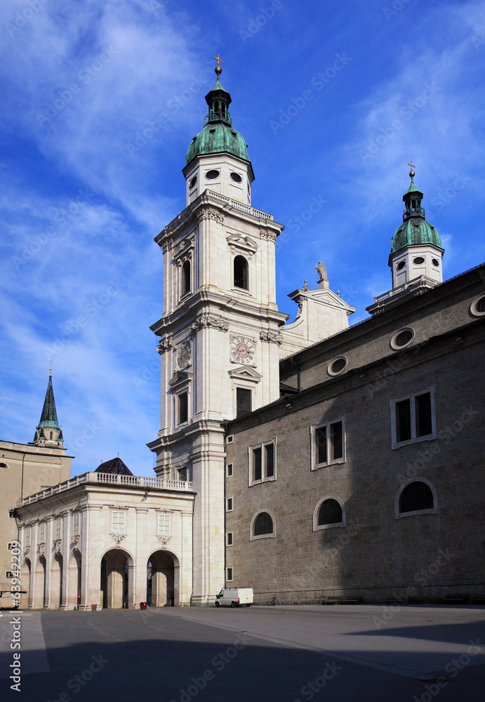 Cathedral exterior in Salzburg, Austria