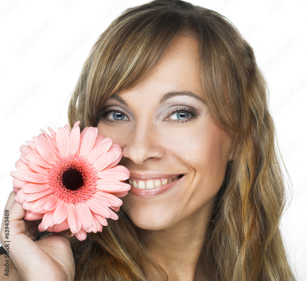 Woman with flowers Woman with flowers