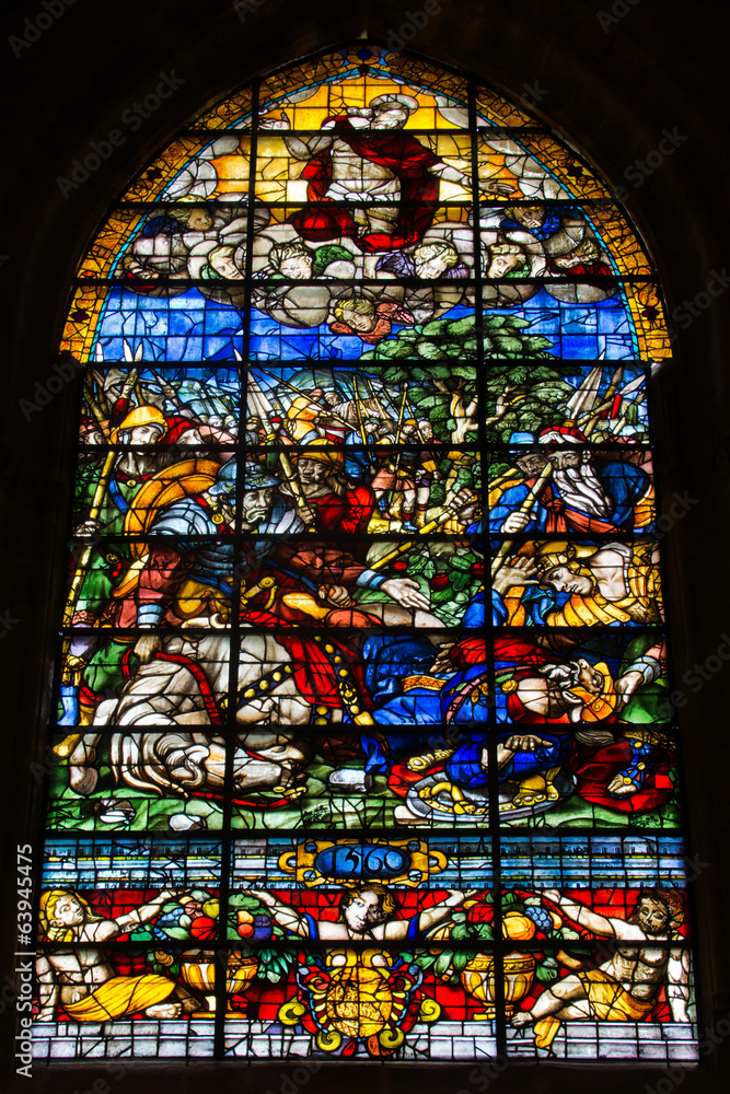 Stained window of the cathedral of Seville Stained window of the cathedral of Seville