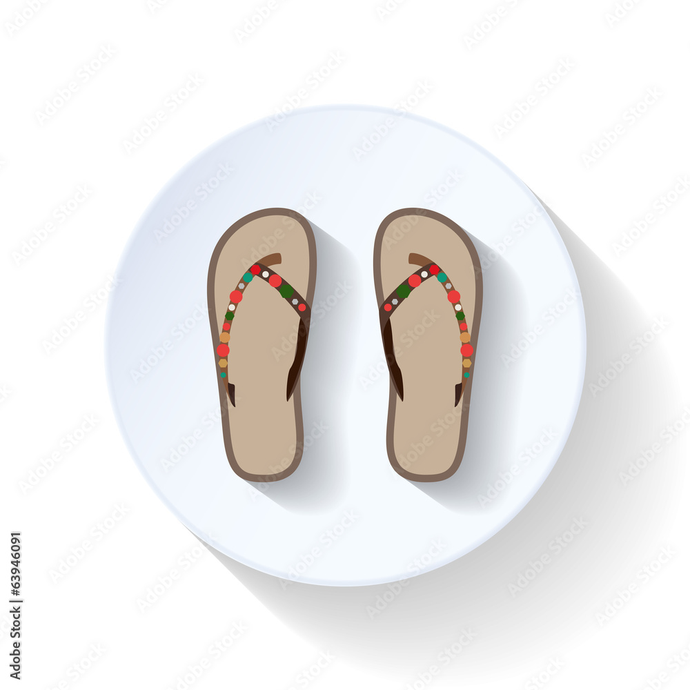 Slippers flat icon Slippers flat icon