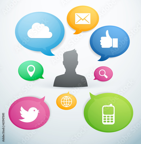 Réseau social internet icône