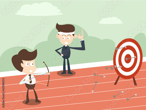business man coaching concept