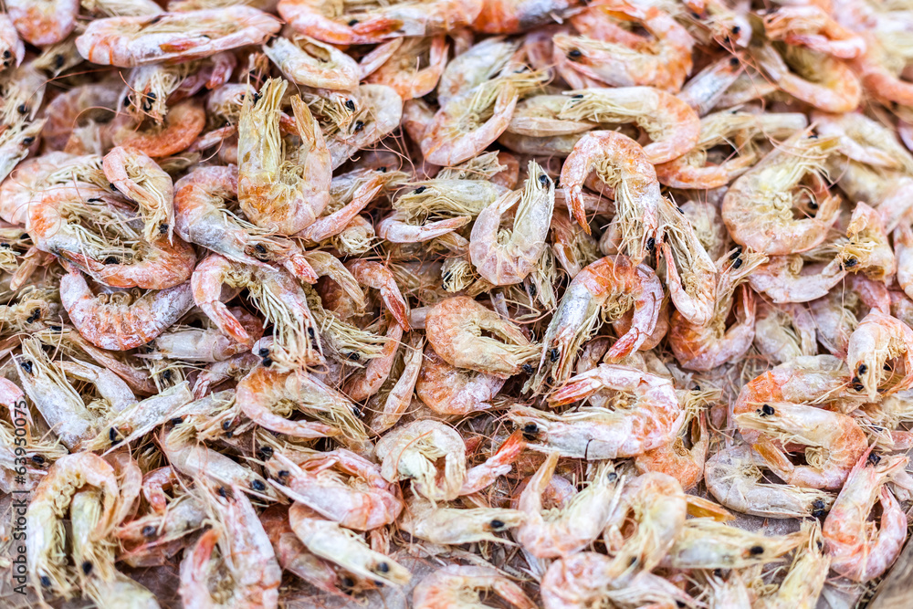 Dried shrimp close-up