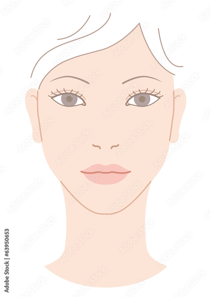 女性 顔 美人 正面 女性 顔 美人 正面