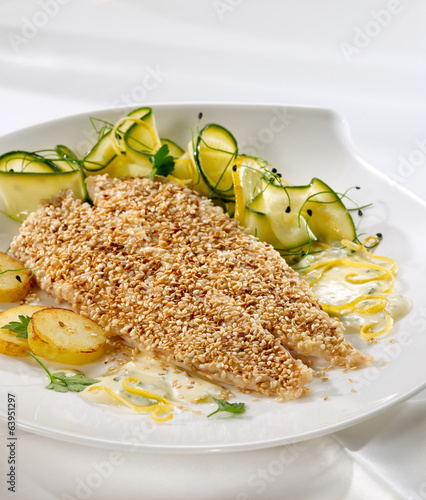 gebratener Fisch photo