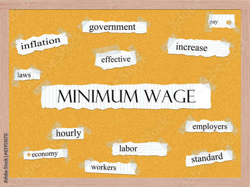 фотографія Minimum Wage Corkboard Word Concept