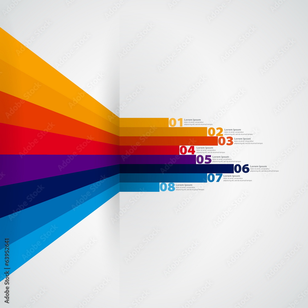 Modern Design template with numbered banners - can be used for i Modern Design template with numbered banners - can be used for i
