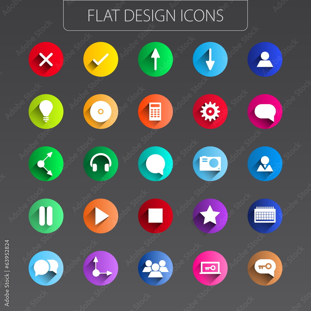 Flat design - icons pack. Simple line icons. Thin Icons Set Flat design - icons pack. Simple line icons. Thin Icons Set