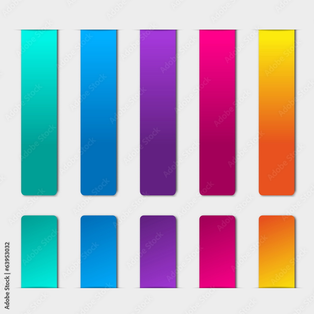 Set of blank rectangle labels with rounded corners Set of blank rectangle labels with rounded corners