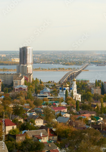 Saratov Engels bridge over the Volga