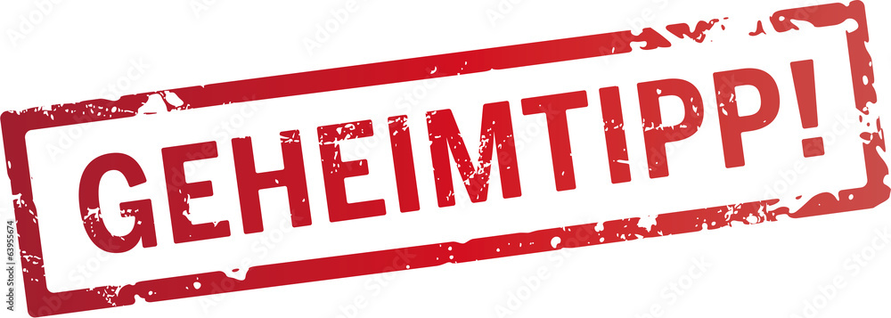 Stempel geheimtipp rot Stempel geheimtipp rot