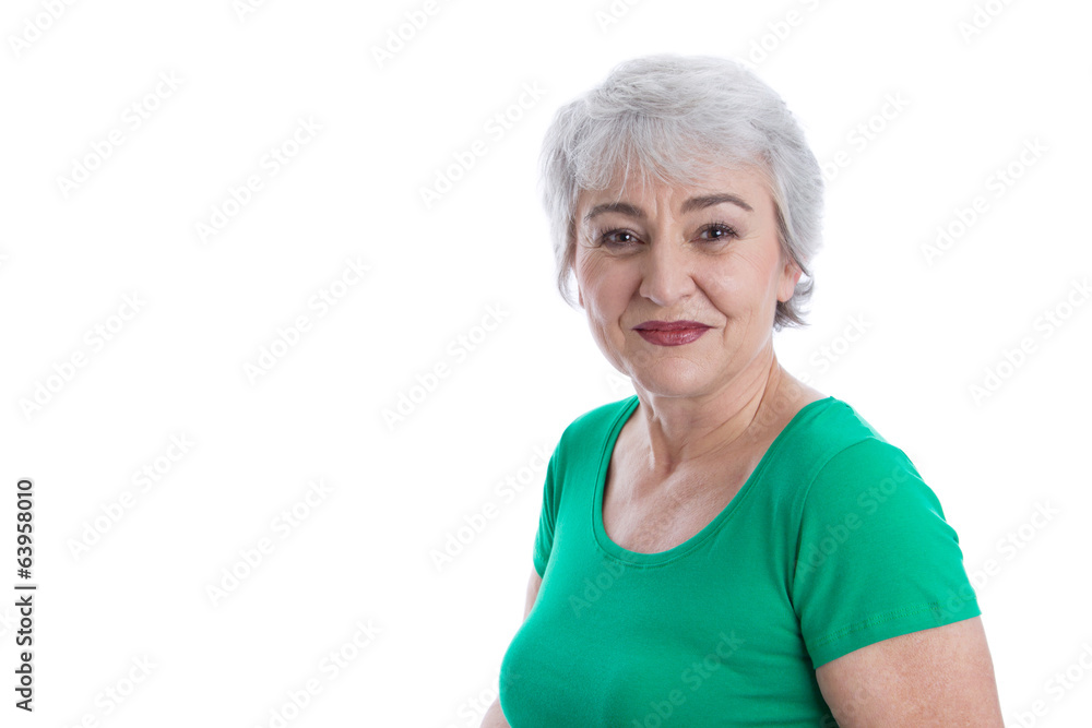 Gesicht einer grauhaarigen älteren Frau mit grauen Haaren Gesicht einer grauhaarigen älteren Frau mit grauen Haaren
