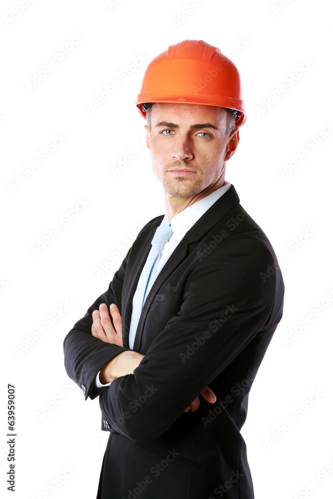 Handsome businessman with arms folded Handsome businessman with arms folded