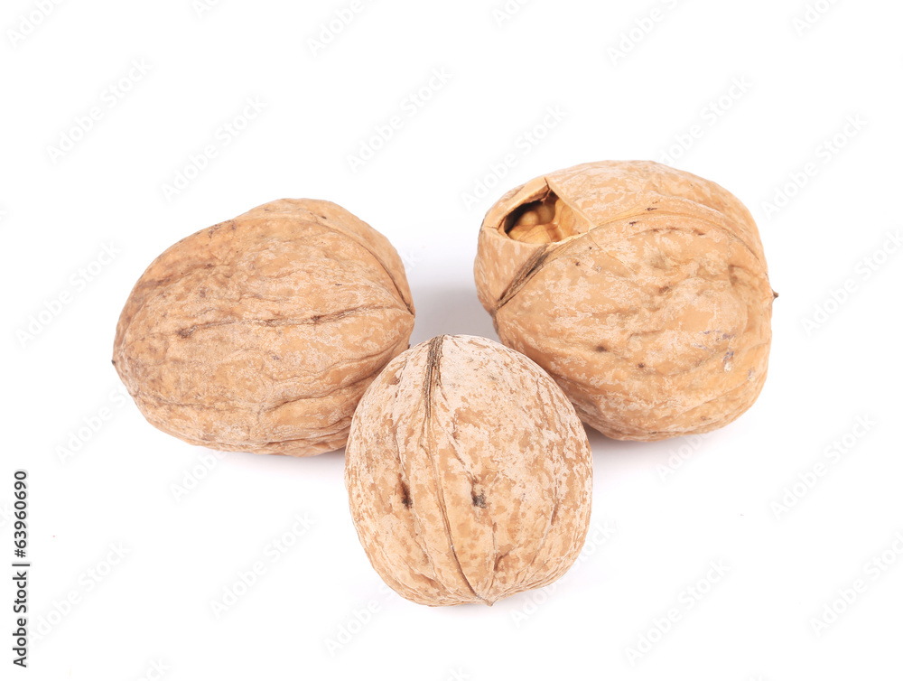 Three walnuts. Three walnuts.