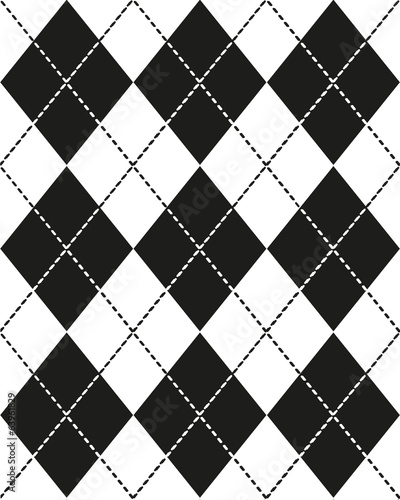 Seamless monochrome pattern Scottish