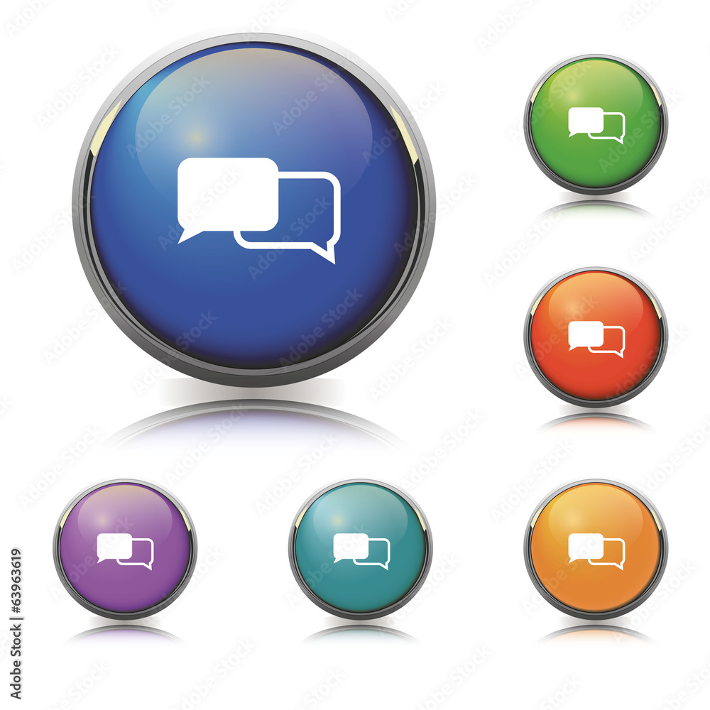 Sprechblasen Button/Icon Sprechblasen Button/Icon