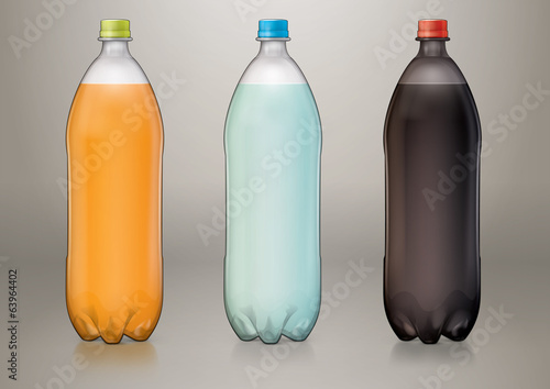 1,5 L transparent plastic bottle for new design