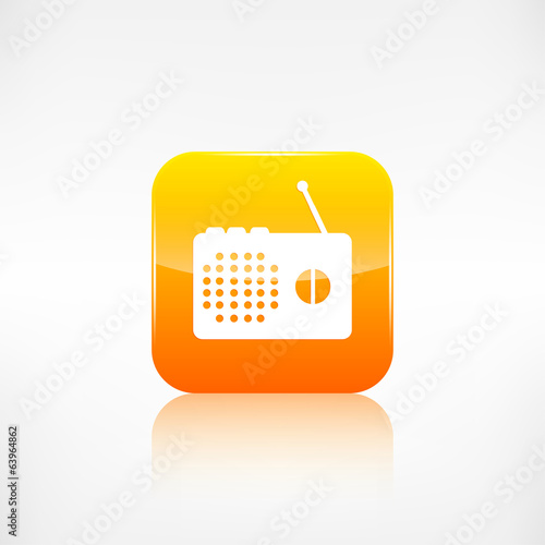 Radio web icon. Application button.